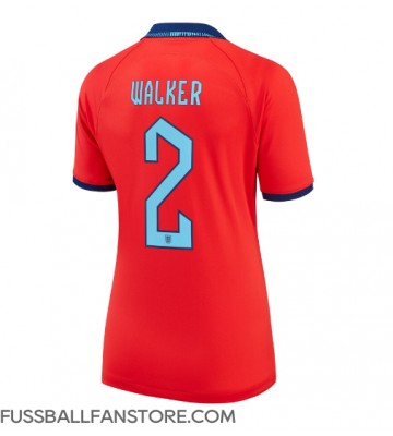 England Kyle Walker #2 Replik Auswärtstrikot Damen WM 2022 Kurzarm